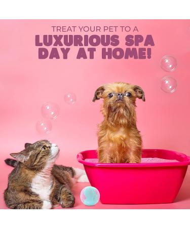 LunaMarie Handcrafted Bubble Bath Bomb for Dogs & Cats - Organic Lavender & Vanilla Essential Oils - Infused with Sea Salt, Cocoa Seed Oil & Shea Butter - Buy Online on GoSupps.com
