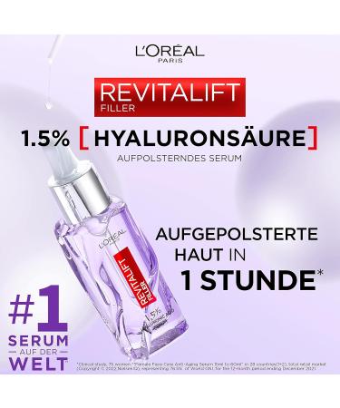 L'Or al Paris Revitalift Filler Facial Care Set - Anti-Aging Serum & Eye Serum with Hyaluronic Acid Vitamin C & Caffeine for All Skin Types - Buy Online on GoSupps.com