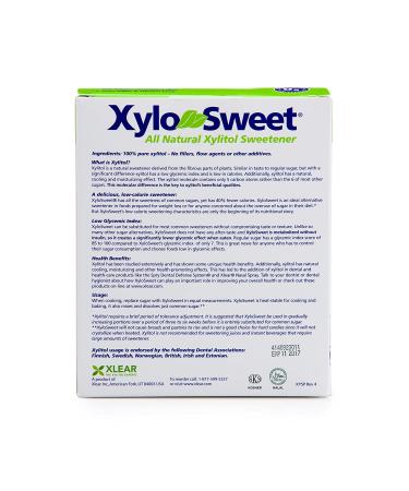 Xlear XyloSweet Non-GMO Xylitol Sweetener - Natural Sugar Substitute - 100 Packets (2 Pack) - Buy Online on GoSupps.com
