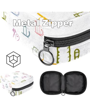 Colorful Cat Storage Bag for Women - Large Menstrual Cup Cylinder Pocket with Zipper Tampons & Period Inserts Multi-Colored - Buy Online on GoSupps.com