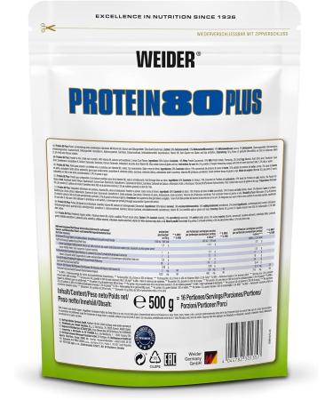 Weider - Protein 80 Plus - Poudre de Prot ine 4 Composants - Teneur lev e en Prot ines avec 80% de Prot ines - Shakes Cr meux avec Calcium & Vitamine B6-500g - Citrus-Quark 500 g (Lot de 1) Citrus-quark - Buy Online on GoSupps.com