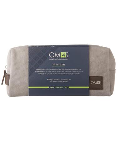 OM4 Hair Care Trio & Travel Bag - Men's Invigorating Shampoo Conditioner & Hair Elixir Set for Ultimate Scalp Conditioning - International Shipping Available - Buy Online on GoSupps.com