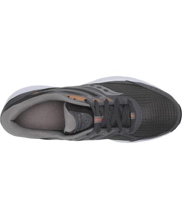 Saucony Men's Cohesion 13 Running Shoe 10.5 Wide Dark Grey/Orange - Buy Online - Buy Online on GoSupps.com