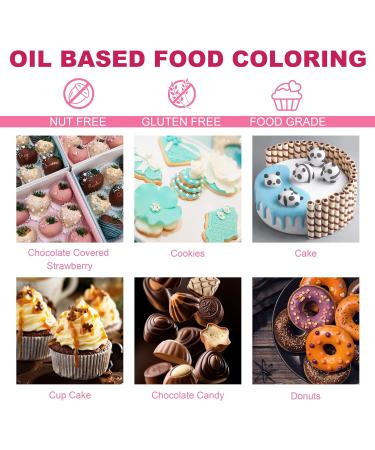Oil Based Food Coloring for Chocolate - 6 Colors Upgraded Food Coloring for Cake Decorating ERCorArt Edible Oil Food Dye for Candy Melts Candy Melts Fondant Icing Frosting Baking Cookie - .25 Fl.Oz - Buy Online on GoSupps.com