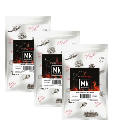 W rzteufel Konjac Glucomannan E425 ii Konjac Flour Konjac Root Extract Devils Tongue Konjac Gum 36000 cps 3 bags each 1500 g 45 kg