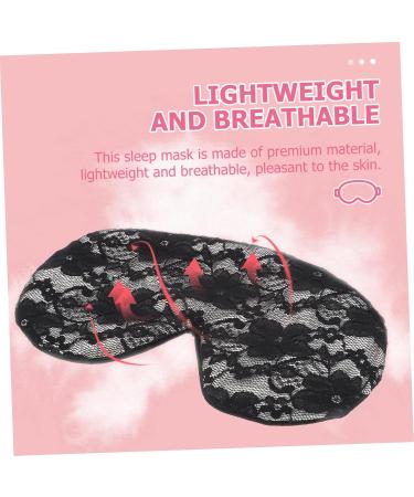 MAGICLULU Lace Flower Eye Mask Travel Polyester Sleepy Eyes Goggles 22x9x0.8cm Black - Buy Online on GoSupps.com