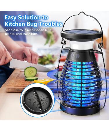 KOOSA Solar Bug Zapper - Cordless & Waterproof Mosquito Zapper with 4200V UV Light - 3-in-1 Fly Zapper for Outdoor Use - Effective Up to 2100 Sq Ft - Buy Online on GoSupps.com