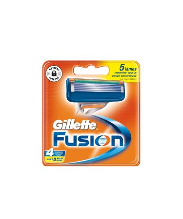 4 dermatologically tested Gillette Fusion blade heads
