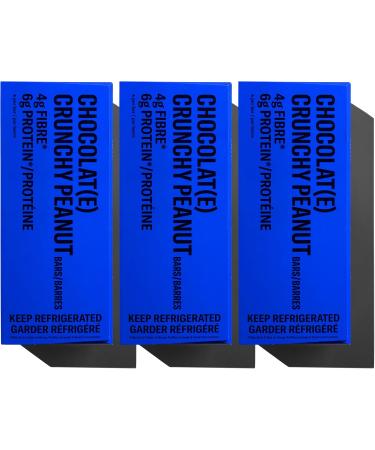 Mid-Day Squares Crunchy Peanut Bars 33g each 3 Packs (36 Squares) | Made with Real Chocolate 6g Plant Protein 4g Fiber Gluten Free Certified Vegan Crunchy Peanut 12 Count (Pack of 3)