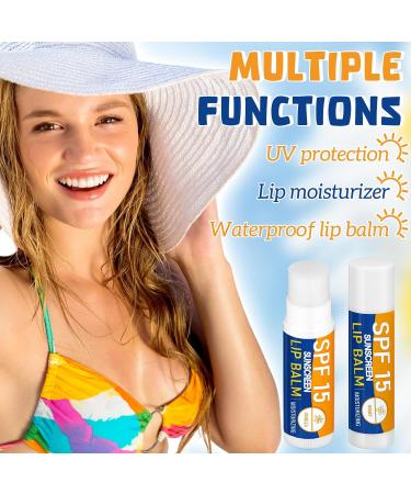 Sunscreen Lip Balms SPF 15 - Bulk Lip Balm Sticks for Employee Gifts - 50 Pcs Perfect for Travel & Beach - Buy Online on GoSupps.com