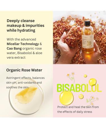 Cocoon Rose Micellar Water | Organic Hydrating Makeup Remover for Dry & Normal Skin (16.91 fl oz) - International Shipping Available - Buy Online on GoSupps.com