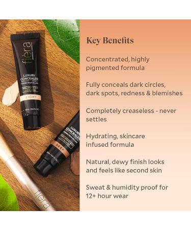 Fièra Luxury Concealer with Anti-Aging All Day Coverage for Dark Circles Fine Lines Wrinkles & Spots - 3W Medium - Buy Online on GoSupps.com