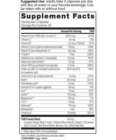 Ancient Nutrition Prenatal Vitamins for Women with Vitamin C, B12, and Folate - Supports Pregnancy and Fertility Health - 90 Capsules - Buy Online on GoSupps.com