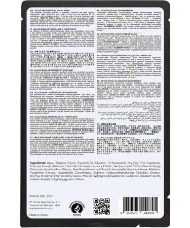 Perderma Korean Detox & Purifying Black Sheet Mask with Bamboo Charcoal Perfect for combating blackheads enlarged pores and oily skin - 25 ML - Buy Online on GoSupps.com