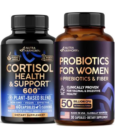 NUTRAHARMONY Cortisol Support & Probiotics for Women Capsules