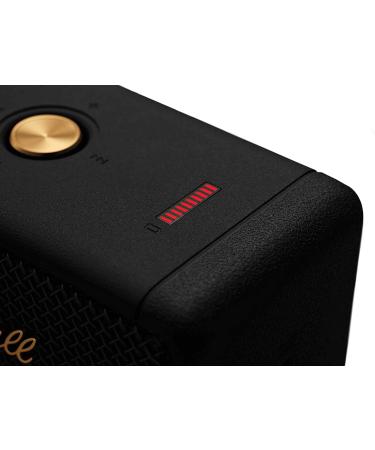 Marshall Emberton Bluetooth Portable Speaker in Black & Brass - Premium Sound Quality - Buy Online on GoSupps.com