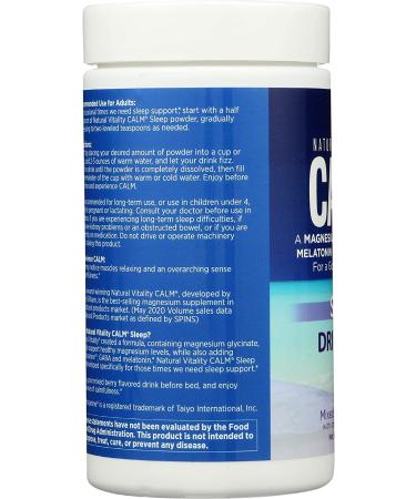 Natural Vitality Calmful Sleep - Mixed Berry, 6 oz | Magnesium Relaxation Supplement - Buy Online on GoSupps.com