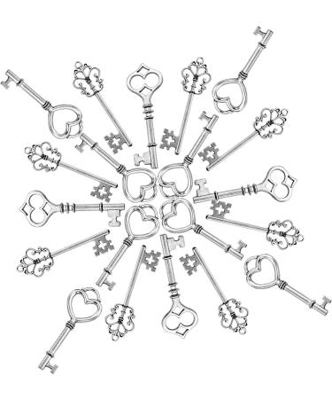 30PCS Antique Skeleton Keys Vintage Steampunk Juliet Collection - Silver - Buy Online on GoSupps.com