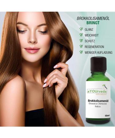 Premium Broccoli Seed Oil - 50ml - Premium broccoli kernel oil as a natural carrier oil and care oil for skin and hair ideal as a - Buy Online on GoSupps.com