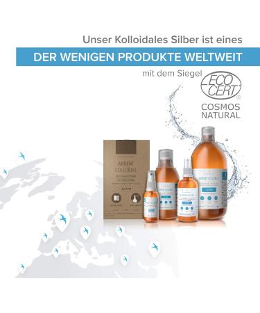 Institut Katharos Colloidal Silver - Highly Concentrated 40 ppm - Katharos Institute - More Effective than Concentrations of 10 or 25 ppm - 100% Natural - 96% Ionic for a Silver Water of Maximum Performance - 500 ml - With free spray to fill 30 ml - Buy Online on GoSupps.com