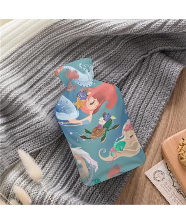 Mermaid Hot Water Bottle with Lid | Rubber Pain Relief Bag for Cramps Foot Warmer & Cold Therapy - International Shipping - Buy Online on GoSupps.com