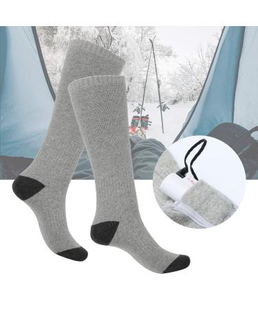 Winter Skiing Electric Heating Socks - Unisex Cotton Material, Grey, Thickened - Buy Online on GoSupps.com