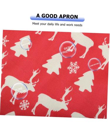ifundom barber cloth elk baking apron christmas cosplay costume Christmas Kitchen Cooking Aprons christmas party xmas apron santa costume Haircut Apron decorate household Work Cotton linen 68X55X0.5CM - Buy Online on GoSupps.com