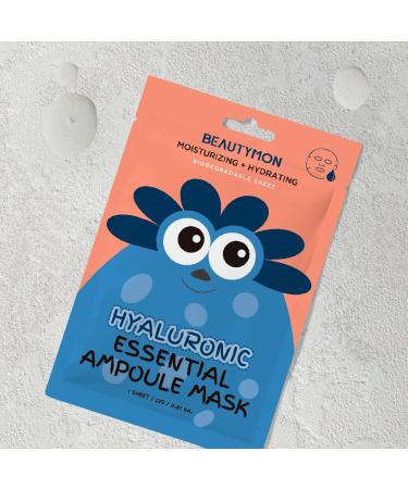 Essential Ampoule Mask (Hyaluronic) - Hydrating Korean Face Mask for Glowing Skin | Ship Worldwide - Buy Online on GoSupps.com