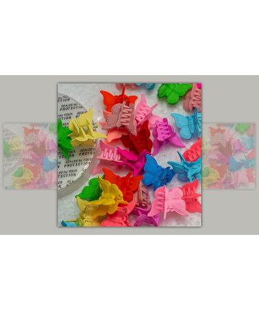 Mesmeriser Butterfly Clips Pack - 50 Assorted Matte Colours Hair Claws for Women & Girls - Buy Online on GoSupps.com