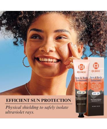 Trendyfave Sunscreen Spf 30+ Invisible Fluid Sun Cream Spf30+ Very Water+Sweat Resistant Face Sun Cream Ultra Light Uv Protetion Suncream Suncream For Sensitive Skin For Women & Men 80ml - Buy Online on GoSupps.com