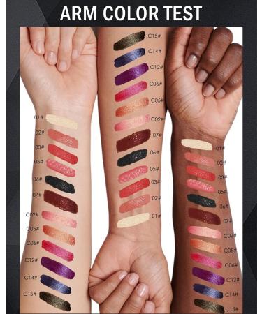 Rouge L vres Mat Paillet M tallique-Tr s Pigment et Chatoyante Lip Gloss Brillant Rouges L vres Longue Tenue R sistant L'eau Dur e Femmes Rouge a Levre Scintillant Cadeau Femmes-C14 Bleu - Buy Online on GoSupps.com