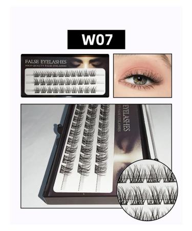 Shop Reusable Thick Natural False Eyelashes - 07 Styles 3 Rows 8mm Cluster Segmented - Buy Online on GoSupps.com