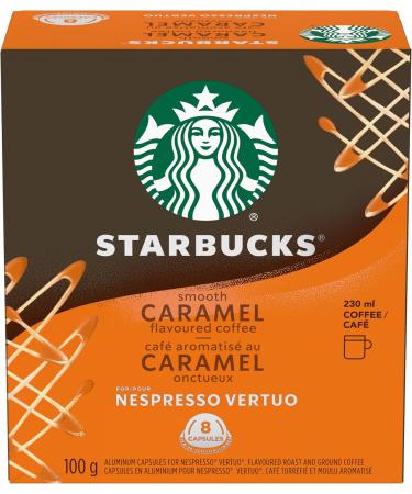 Starbucks By Nespresso Espresso Roast Coffee Pods & Smooth Caramel For NESPRESSO VERTUO Flavoured Blonde Roast Notes of Buttery Caramel and Vanilla NESPRESSO Coffee Capsules 8 ct Coffee + Blonde Roast - Buy Online on GoSupps.com