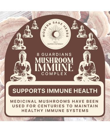 Modern Sage Herbs Mushroom & Herbal Blend Powder 1.4oz | 30 Servings | 10:1 Extract | USDA Organic | Agaricus Reishi Turkey Tail Cordyceps Maitake Astragalus | Immune Support Coffee Alternative - Buy Online on GoSupps.com