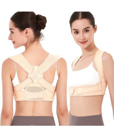 JMPOSE Posture Corrector for Women and Men  Breathable Back Brace for Posture Corrector  Adjustable Back Posture Corrector for Body Correction- Back  Shoulder and Spine Pain Relief (Small/Medium)