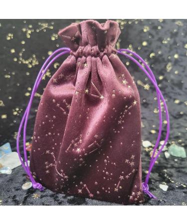 Sac de tarot avec cordon de serrage - Porte-cartes de tarot portable - Motif toile - Sac main en velours avec cordon de serrage pour bijoux boucles d'oreilles ponts d'oracles - Buy Online on GoSupps.com