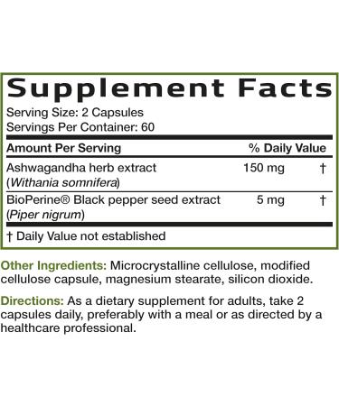 Bronson Ashwagandha Extra Strength Stress & Mood Support with BioPerine - Non GMO Formula, 120 Vegetarian Capsules 120 Count (Pack of 1) - Buy Online on GoSupps.com