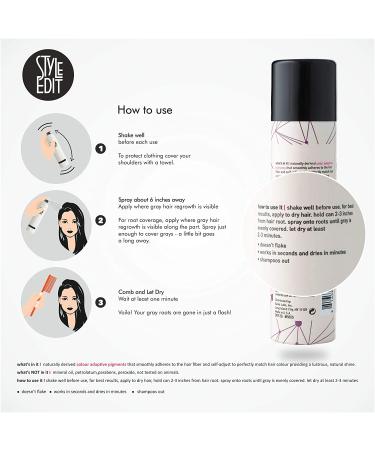 Medium Brown Root Concealer Spray - Instantly Covers Grey Hair - 2oz - Pack of 1 - Buy Online on GoSupps.com