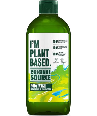  ORIGINAL SOURCE Original Source I'm Plant based Cedarwood & Eucalyptus Shower Gel 100% Biodegradable 100% Microplastic Free 100% Natural Scent Cruelty Free Vegan Body Wash Pack of 6 x 335 ml - Buy Online on GoSupps.com