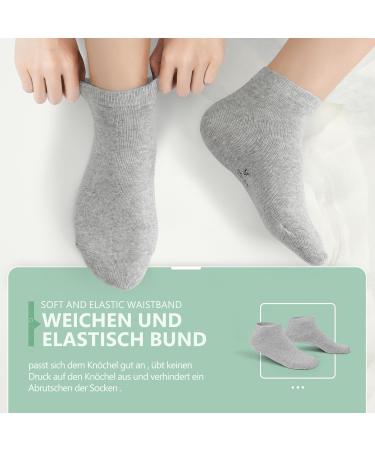 Momoshe Unisex Cotton Sneaker Socks - 10 Pairs (5 Grey 5 Black) for Men & Women | Comfortable Short Sports Socks Size 47-50 | International Shipping - Buy Online on GoSupps.com
