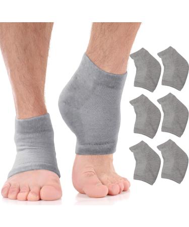 Moisturizing Socks for Cracked Heels - Fast Cracked Heel Repair. Dry Rough Heel Treatment - Toeless Gel Heel Socks Infused with Aloe Moisturier Lotion Softening Spa Socks Fits Women Men Feet - Large