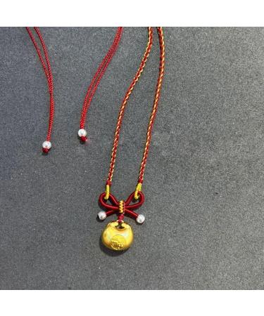 Oralgo Sweet Fuzi Trailer Necklace | Elegant Loop Charm Jewelry for Women | Trendy Collarbone Chain & New Year's Gift in Red - Buy Online on GoSupps.com