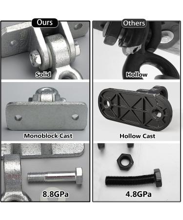BETOOLL 2400lb Capacity Heavy Duty Swing Hangers Set of 2 - Indoor Outdoor Hanging Snap Hooks Silver - Buy Online on GoSupps.com