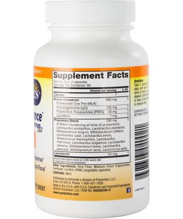 Symbiotics Candida Balance with Colostrum Plus - 120 Vegan Capsules for Digestive Health - Buy Online on GoSupps.com