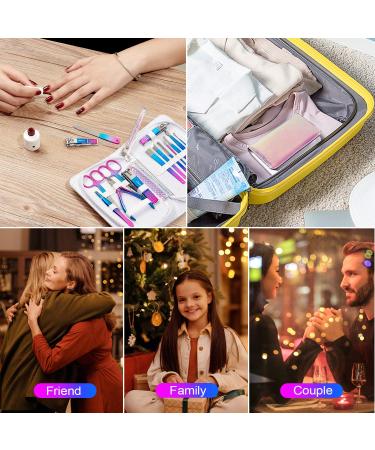 15pcs Familife Manicure & Pedicure Kit in Mermaid Purple Case - Nail Clipper Set for Women | Perfect Mother's Day Gift - Buy Online on GoSupps.com