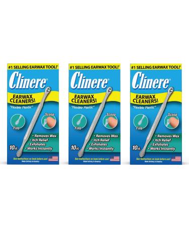 Clinere Ear Cleaners 10 Count (Pack of 3) Earwax Remover Tool Safely and Gently Cleaning Ear Canal at Home Ear Wax Cleaner Tool Itch Relief Ear Wax Buildup Works Instantly Earwax Cleaners