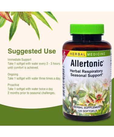 Herbs Etc. Allertonic - Healthy Breathing Support - Herbal Blend to Aid Against Seasonal Discomfort - Lung & Respiratory Health Support with Stinging Nettle - 120 Softgels (120 Servings) 120 Count (Pack of 1) - Buy Online on GoSupps.com