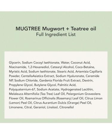 Whipped Cream Vegan Cleanser - Mugtree Mugwort & Tea Tree for Oily Skin | Moisturizing Face Cleanser with Niacinamide & Hyaluronic Acid | Korean Skincare 120ML - Buy Online on GoSupps.com