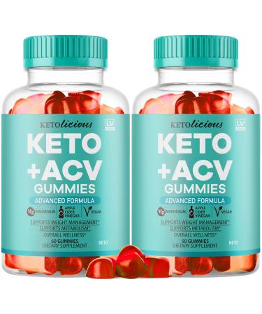 (2 Pack) Ketolicious Keto ACV Gummies Ketolicious Gummys Advanced Formula 1050MG All Natural Premium Plus Apple Cider Vinegar Gummy Maximum Strength Gomitas Reviews 120 Gummies for 2 Months