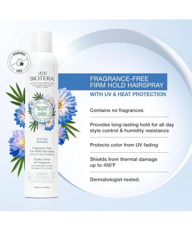 Biotera Styling Fragrance-Free Firm Hold Hair Spray | UV & Heat Protection | 50 VOC | Vegan & Animal Test Free | Paraben & Sulfate Free | Color-Safe | 9 Fl Oz - Buy Online on GoSupps.com